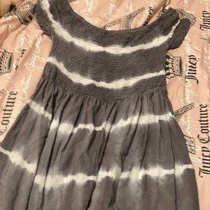 Gray with white stripes